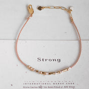 Strong Bracelet - Cora - Dainty Morse Code Jewelry by Olivia Cactus