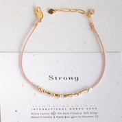 Strong Bracelet - Cora - Dainty Morse Code Jewelry by Olivia Cactus