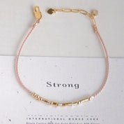 Strong Bracelet - Cora - Dainty Morse Code Jewelry by Olivia Cactus