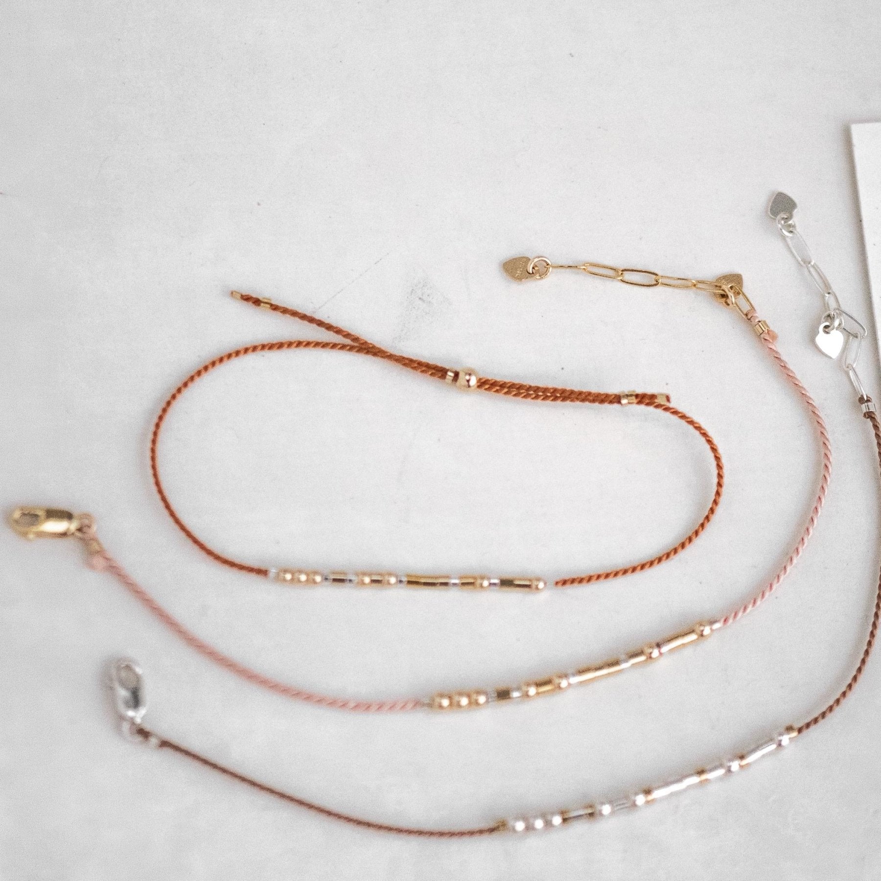 Strong Bracelet - Cora - Dainty Morse Code Jewelry by Olivia Cactus