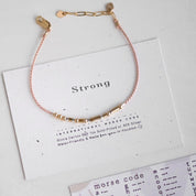 Strong Bracelet - Cora - Dainty Morse Code Jewelry by Olivia Cactus