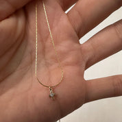 Tiny Cross Spark Necklace - Dainty 14K Gold & Silver Jewelry by Olivia Cactus