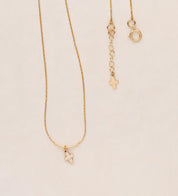 Tiny Cross Spark Necklace - Dainty 14K Gold & Silver Jewelry by Olivia Cactus