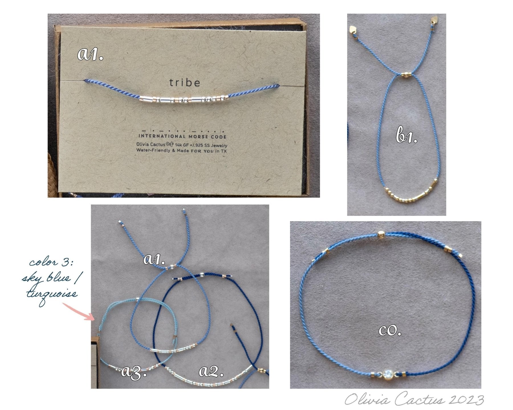 Tribe Morse Bracelet - Dainty 14K Gold & Silver Jewelry by Olivia Cactus