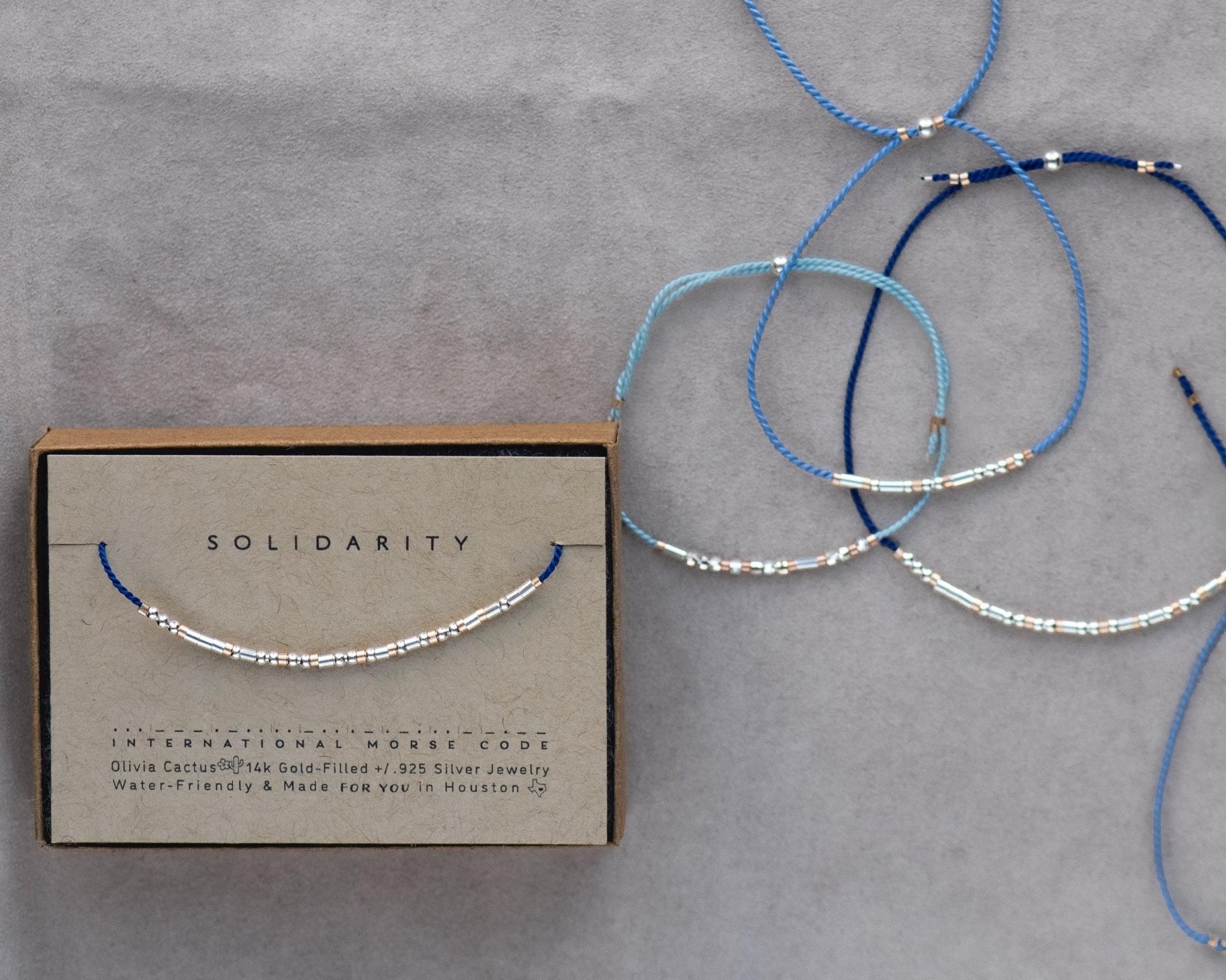 Tribe Morse Bracelet - Dainty 14K Gold & Silver Jewelry by Olivia Cactus