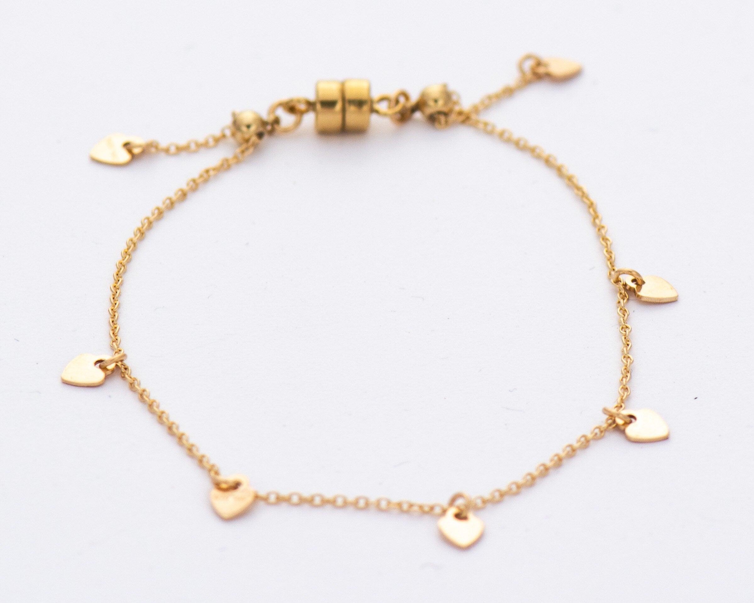 Valentina Tiny Hearts  Bracelet Morse and Dainty Jewelry by Olivia Cactus