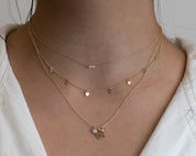 Valentina Tiny Hearts Necklace - Dainty 14K Gold & Silver Jewelry by Olivia Cactus