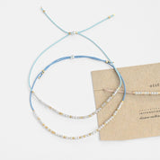 Warrior Morse Code Bracelet - Dainty 14K Gold & Silver Jewelry by Olivia Cactus
