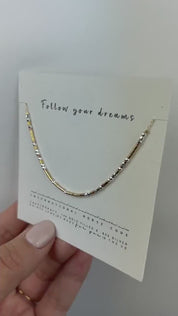 Follow Your Dreams Graduation Gift Necklace Dream Gift Follow Your Dream Necklace Morse Code