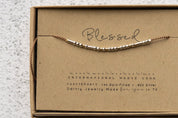 LSU Morse Code Bracelet - Dainty 14K Gold & Silver Jewelry by Olivia Cactus