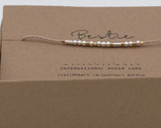 LSU Morse Code Bracelet - Dainty 14K Gold & Silver Jewelry by Olivia Cactus