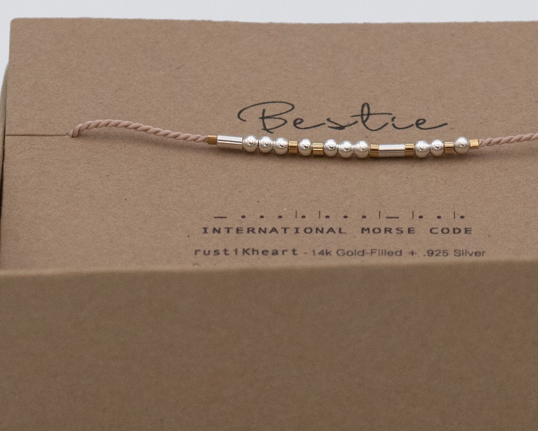 LSU Morse Code Bracelet - Dainty 14K Gold & Silver Jewelry by Olivia Cactus