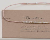 LSU Morse Code Bracelet - Dainty 14K Gold & Silver Jewelry by Olivia Cactus