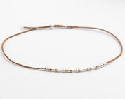 LSU Morse Code Bracelet - Dainty 14K Gold & Silver Jewelry by Olivia Cactus
