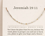 Romans 12:12 Bracelet - Maya - Dainty Morse Code Jewelry by Olivia Cactus