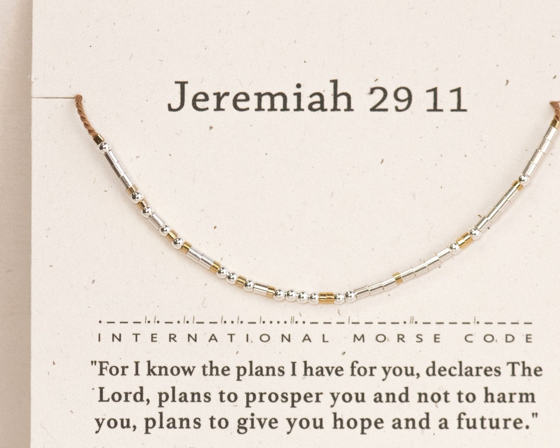 Romans 12:12 Bracelet - Maya - Dainty Morse Code Jewelry by Olivia Cactus
