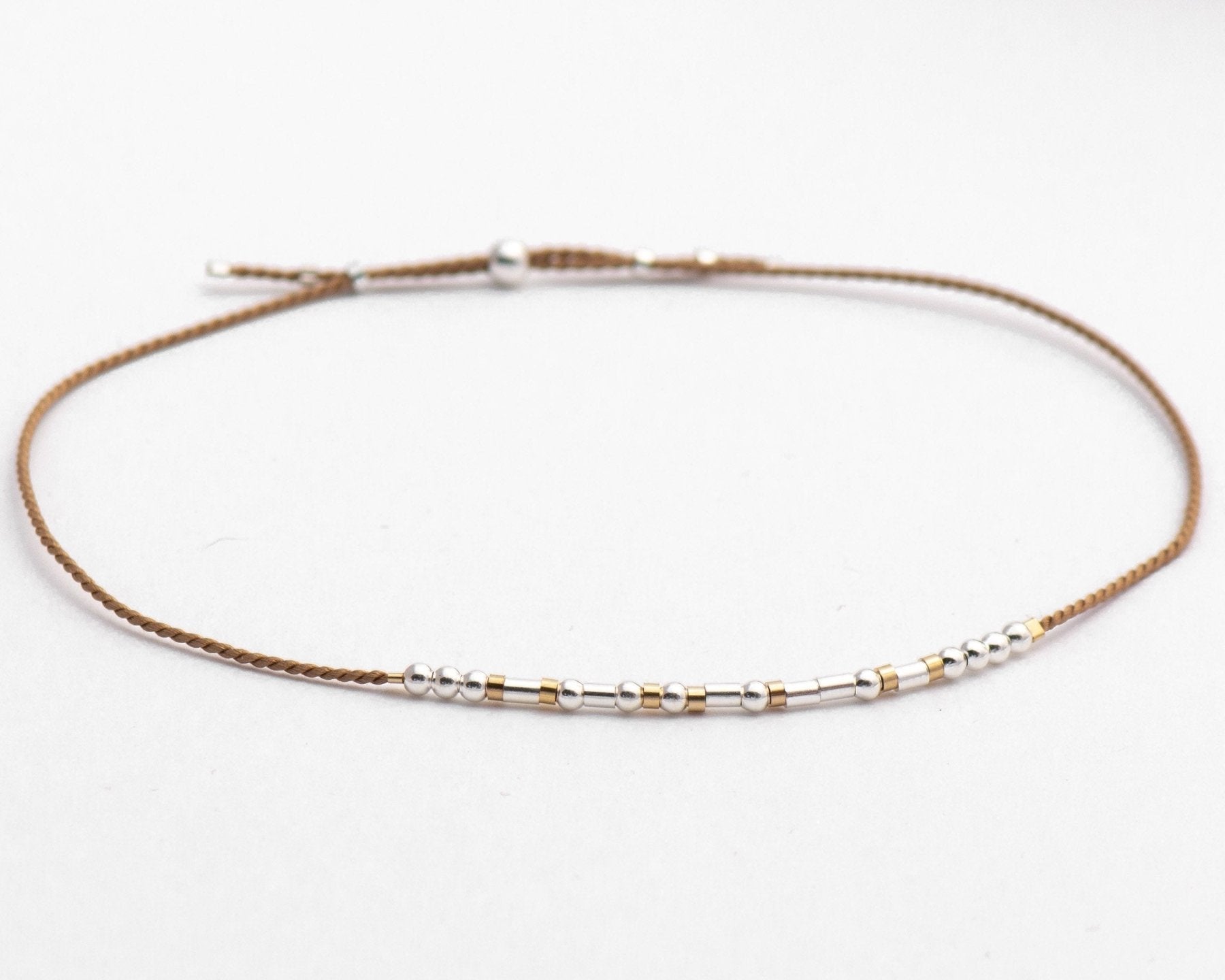Romans 12:12 Bracelet - Maya - Dainty Morse Code Jewelry by Olivia Cactus